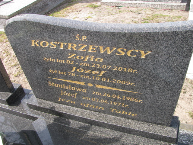 Zofia Kostrzewska 1936 Krzymów - Grobonet - Wyszukiwarka osób pochowanych