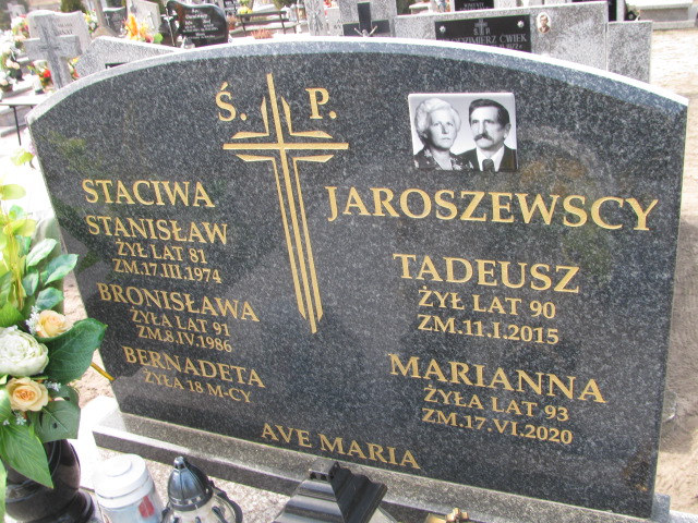 Tadeusz Jaroszewski 1925 Krzymów - Grobonet - Wyszukiwarka osób pochowanych